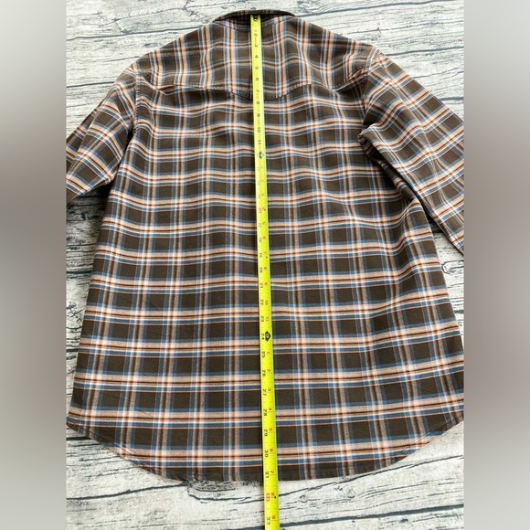 Cody James Plaid Long Sleeve Shirt, Brown Multi-color, Men's Size Large - Picture 7 of 11